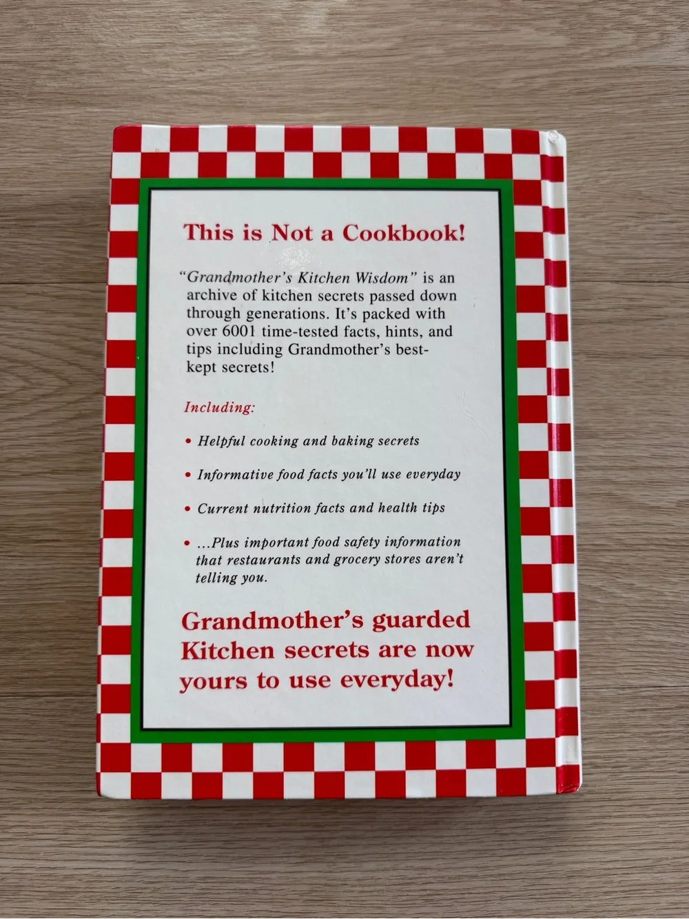 Grandmother's Kitchen Wisdom Hardcover by Dr. Myles H. Bader Cooking Reference